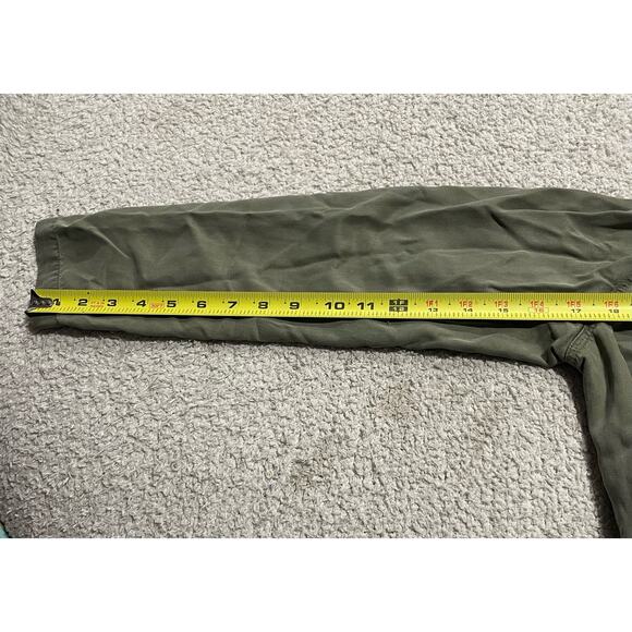 Max Jeans Women's Size Small Open Front Long Sleeve Tencel Utility Jacket Green - Picture 6 of 11